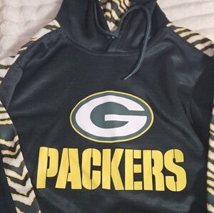 Team Apparel Green and Yellow Hoodie